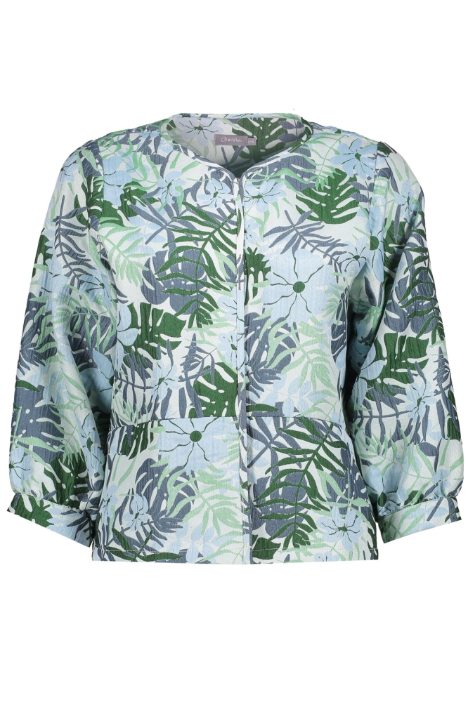 JASJE MET PRINT 55325 20 000600 LIGHT BLUE/GREEN